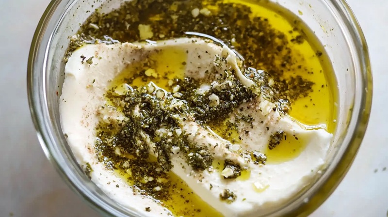 Labneh with Za'atar and Olive Oil