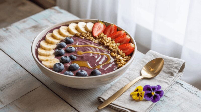 Acai bowl serving