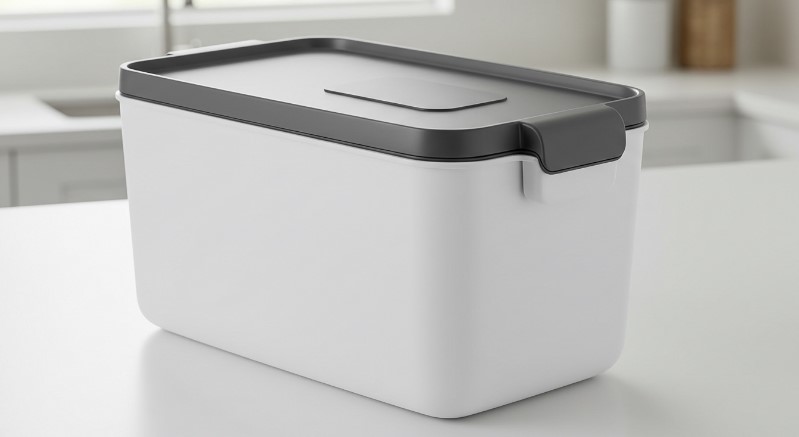 Sleek, modern storage solution, ready to keep your kitchen organized